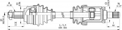 OPEN PARTS drs639500 -  Приводной вал
